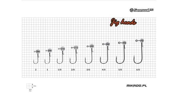MIKADO - jigové hlavičky - sensual - 25g-6/0 bn - 20 ks