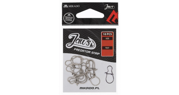 MIKADO - Karabina Jaws Predator Snap 092 vel. XS 10 ks