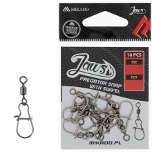 MIKADO - Karabina s obratlíkem Jaws Predator 093 vel. 2XL 10 ks