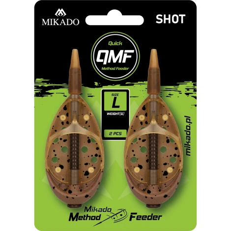 MIKADO - Krmítko Method Feeder Shot Q.M.F. System vel. L 20 g 2 ks