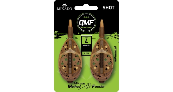 MIKADO - Krmítko Method Feeder Shot Q.M.F. System vel. L 40 g 2 ks