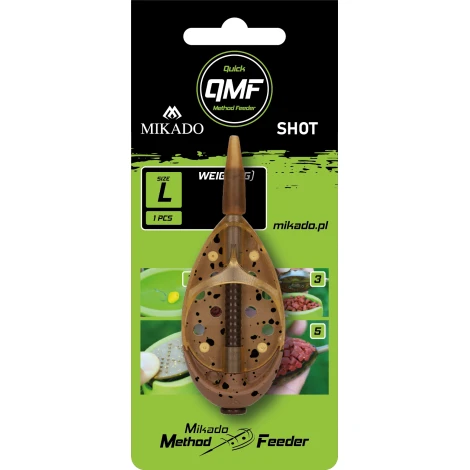 MIKADO - Krmítko Method Feeder Shot Q.M.F. System vel. L 40 g