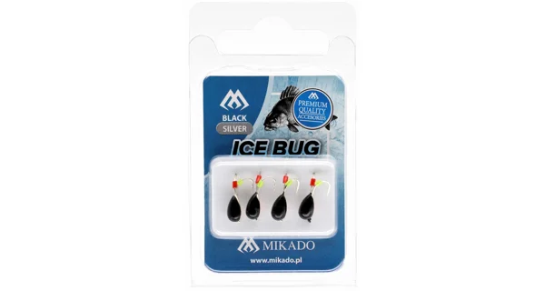 MIKADO - Marmyška Ice Bug 4 mm Černá/Černá 4 ks