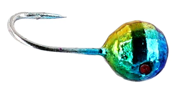 MIKADO - Marmyška Round Disco Mormyshka 3,2 g 3,0 mm Rainbow 5 ks