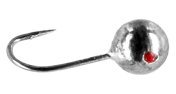 MIKADO - Marmyška Round Mormyshka 0,2 g 20 mm Silver 5 ks