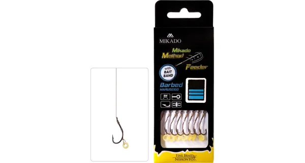 MIKADO - Návazec Method Feeder RIG Bait Band 0,16 mm 10 cm vel. 4 8 ks