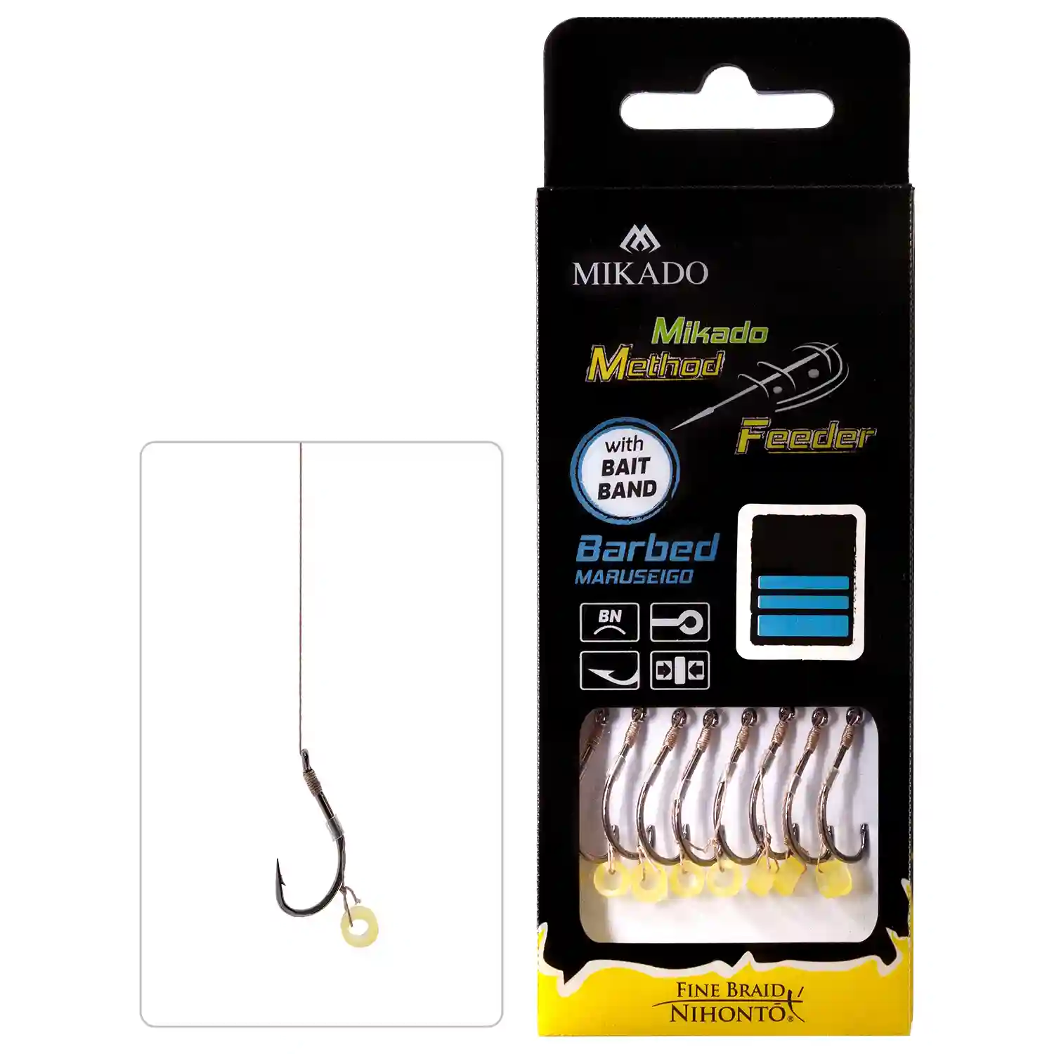 MIKADO - Návazec Method Feeder RIG Bait Band 0,16 mm 10 cm vel. 4 8 ks