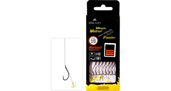 MIKADO - Návazec Method Feeder RIG Push Stop 10 cm 0,12 mm vel. 12 8 ks