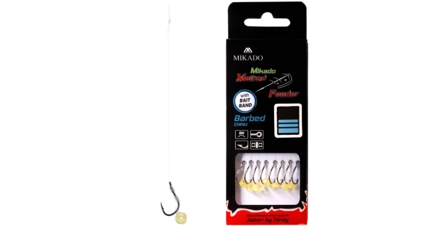 MIKADO - Návazec MF s gumkou 0,23 mm 10 cm vel. 12 8 ks