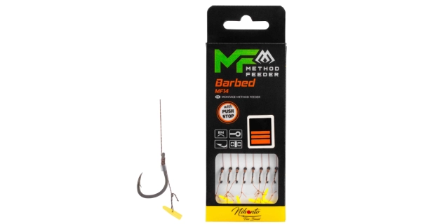 MIKADO - Návazec MF14 s Push Stop 0,18 mm 10 cm vel. 4 8 ks