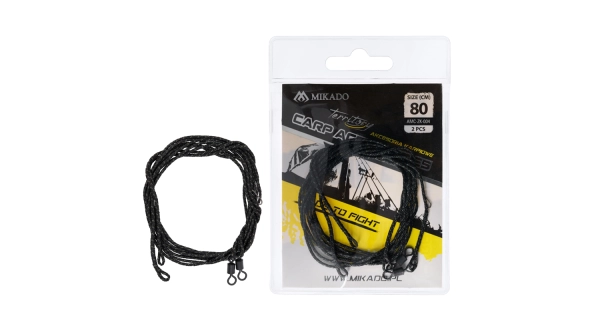 MIKADO - Návazec s obratlíkem Leadcore 80 cm 2 ks