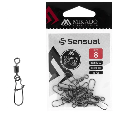 MIKADO - Obratlík Rolling s karabinou Fast Lock BN vel. 4 10 ks