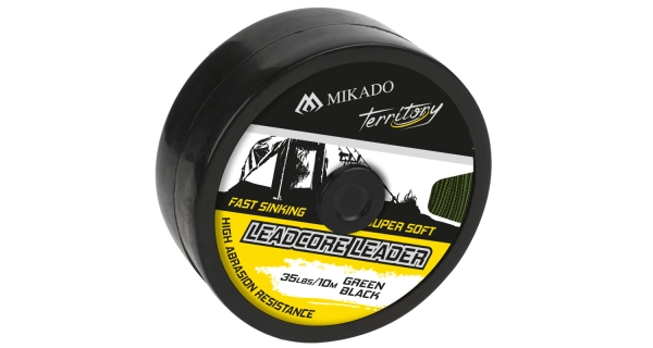 MIKADO - Olovněná šňůra Leader 45 lb 10 m Černá zelená