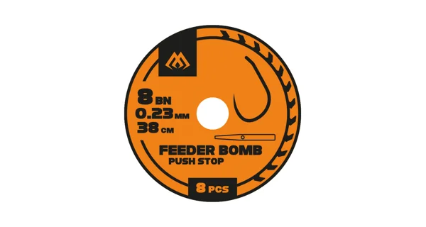 MIKADO - Pezon Hotový Návazec Feeder Bomb Rig Push Stop 0,18 mm/38 cm vel. 12