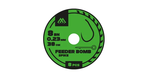 MIKADO - Pezon Hotový Návazec Feeder Bomb Rig S Vrutem Bez Protihrotu vel. 14 0,18 mm/38 cm