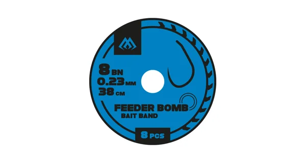 MIKADO - Pezon Hotový Návazec Feeder Bomb Rig With Bait Band 38 cm 0,25 mm vel. 6