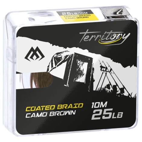 MIKADO - Pletená návazcová šňůra Coated Braid 25 lb 10 m Hnědá/Camo