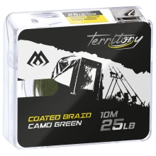 MIKADO - Pletená návazcová šňůra Coated Braid 25 lb 10 m Zelená/Camo
