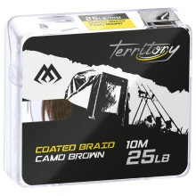 MIKADO - Pletená návazcová šňůra Coated Braid 35 lb 10 m Hnědá/Camo