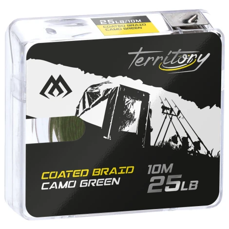 MIKADO - Pletená návazcová šňůra Coated Braid 35 lb 10 m Zelená/Camo