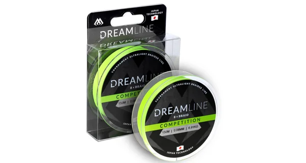 MIKADO - Pletená Šňůra Dreamline Competition Fluo Green 150 m 0,10 mm 8,73 kg