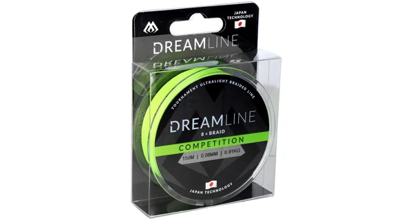 MIKADO - Pletená Šňůra Dreamline Competition Fluo Green 150 m 0,10 mm 8,73 kg