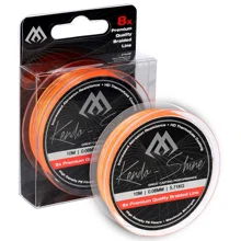MIKADO - Pletená šňůra Kendo Shine 0,1 mm 8,23 kg 10 m Fluo oranžová