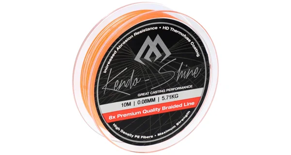MIKADO - Pletená šňůra Kendo Shine 0,1 mm 8,23 kg 10 m Fluo oranžová