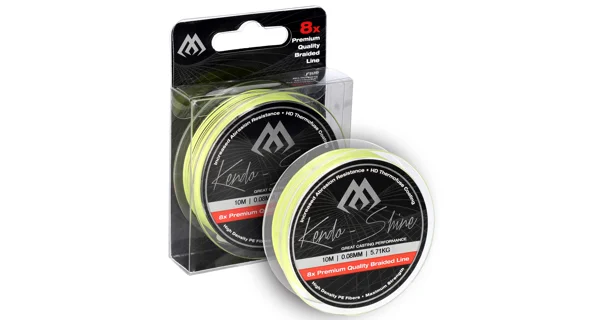 MIKADO - Pletená Šňůra Kendo Shine Fluo Žlutá 10 m 0,14 mm/11,75 kg