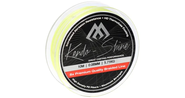 MIKADO - Pletená Šňůra Kendo Shine Fluo Žlutá 10 m 0,14 mm/11,75 kg
