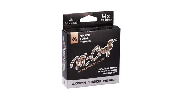 MIKADO - Pletená Šňůra M-Craft Braid 150 m 0,03 mm/1,83 kg Steel Gray