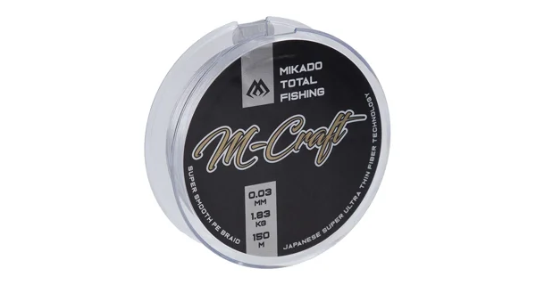 MIKADO - Pletená Šňůra M-Craft Braid 150 m 0,04 mm/2,43 kg Steel Gray