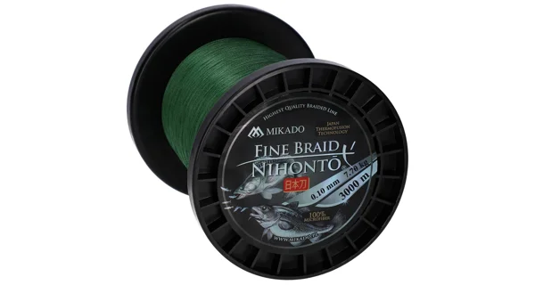 MIKADO - pletená šňůra - nihonto fine braid - 0.06mm/3.25kg/3000m - fluo/žlutá - 1 cívka