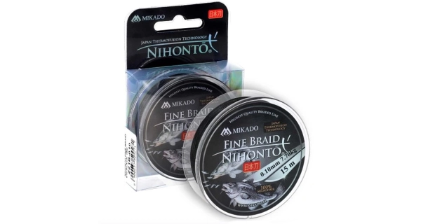 MIKADO - Pletená šňůra Nihonto Fine Braid 0,25 mm 20,9 kg 15 m Černá