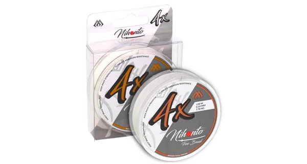 MIKADO - Pletená Šňůra Nihonto Fine Braid Bílá 15 m 0,23 mm/20,2 kg