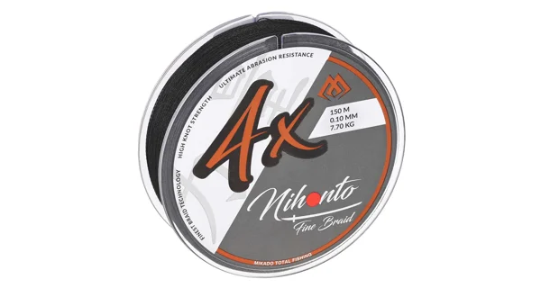 MIKADO - Pletená Šňůra Nihonto Fine Braid Černá 150 m 0,45 mm/37,4 kg