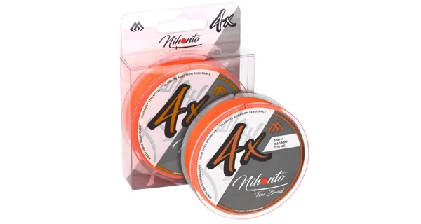 MIKADO - Pletená šňůra Nihonto Fine Braid Fluo Oranžová 0,18 mm 14,4 kg 15 m