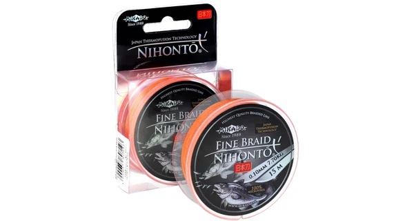 MIKADO - Pletená šňůra Nihonto Fine Braid Fluo Oranžová 0,23 mm 20,2 kg 15 m