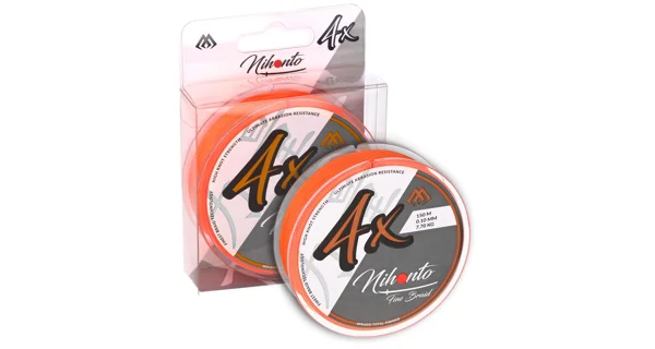 MIKADO - Pletená Šňůra Nihonto Fine Braid Fluo Oranžová 15 m 0,25 mm/20,9 kg