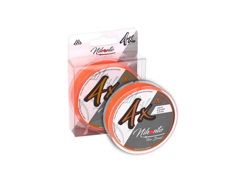 MIKADO - Pletená Šňůra Nihonto Fine Braid Fluo Oranžová 150 m 0,45 mm/37,4 kg