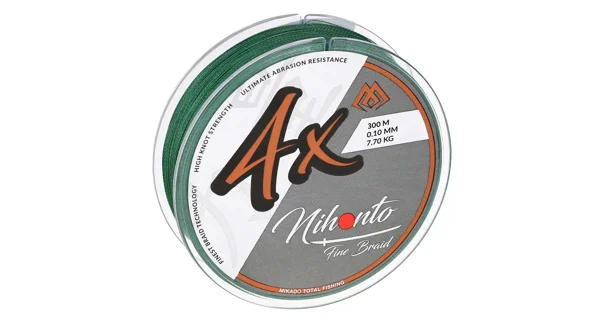 MIKADO - Pletená Šňůra Nihonto Fine Braid Green 300 m 0,45 mm/37,4 kg