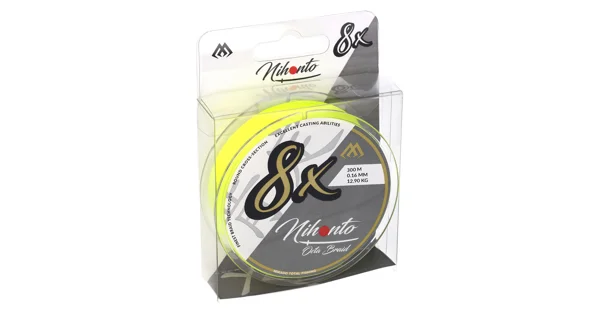 MIKADO - pletená šňůra - nihonto octa braid - 0.28mm/27.4kg/10m - fluo - 1 cívka