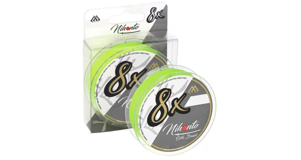 MIKADO - Pletená Šňůra - NIHONTO OCTA BRAID 010 FLUO Žlutá 300 M Nosnost : 7,75 kg