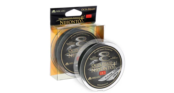 MIKADO - Pletená Šňůra - NIHONTO OCTA BRAID 014 150 M Zelená Nosnost: 10,15 kg
