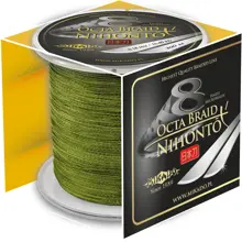 MIKADO - Pletená Šňůra Nihonto Octa Braid 300 m 0,4 mm 39,8 kg Fluo Žlutá 1 Cívka