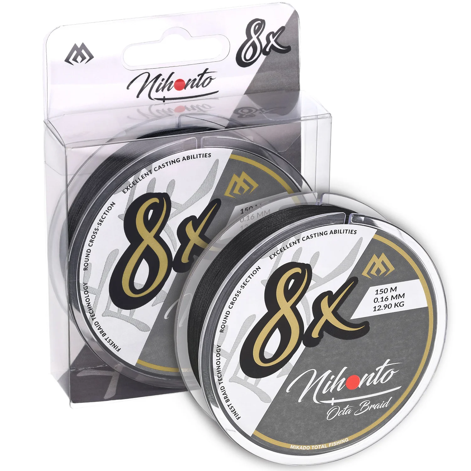MIKADO MIKADO - Pletená šňůra Nihonto Octa Braid Černá 0,08 mm 5,15 kg 10 m
