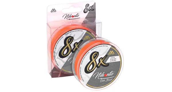 MIKADO - Pletená šňůra Nihonto Octa Braid Orange 0,23 mm 20,8 kg 10 m Fluo oranžová