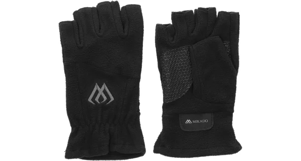 MIKADO - Rukavice Fleece Half Finger Black vel. L
