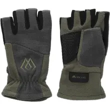 MIKADO - Rukavice Fleece Half Finger Green vel. XL