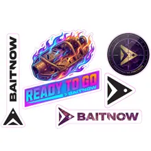 MIKADO - Rybářské samolepky Baitnow sada č. 2